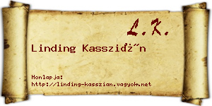Linding Kasszián névjegykártya